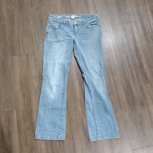 Vintage 2000s Mossimo Supply Co. Low Rise Boot Cut Blue Jeans - Size 6 - Picture 1 of 8
